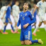 Penyerang Italia, Pio Esposito saat laga Kualifikasi Piala Dunia 2026 melawan Norwegia, 16 November 2025 silam.