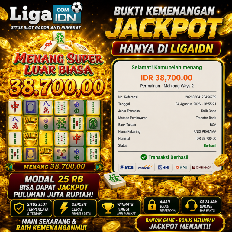 BUKTI KEMENANGAN MEMBER LIGAIDN TANGGAL 04 AGUSTUS 2026