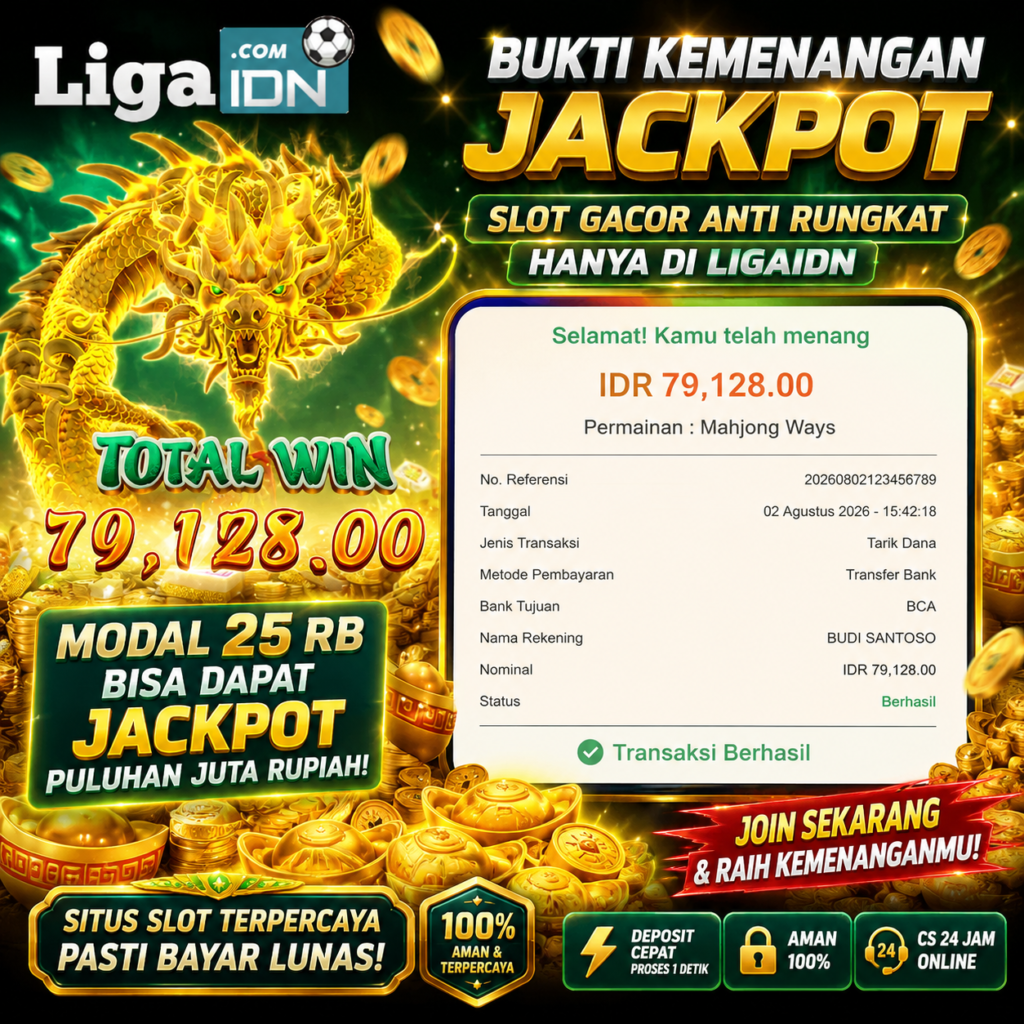 BUKTI KEMENANGAN MEMBER LIGAIDN TANGGAL 02 AGUSTUS 2026