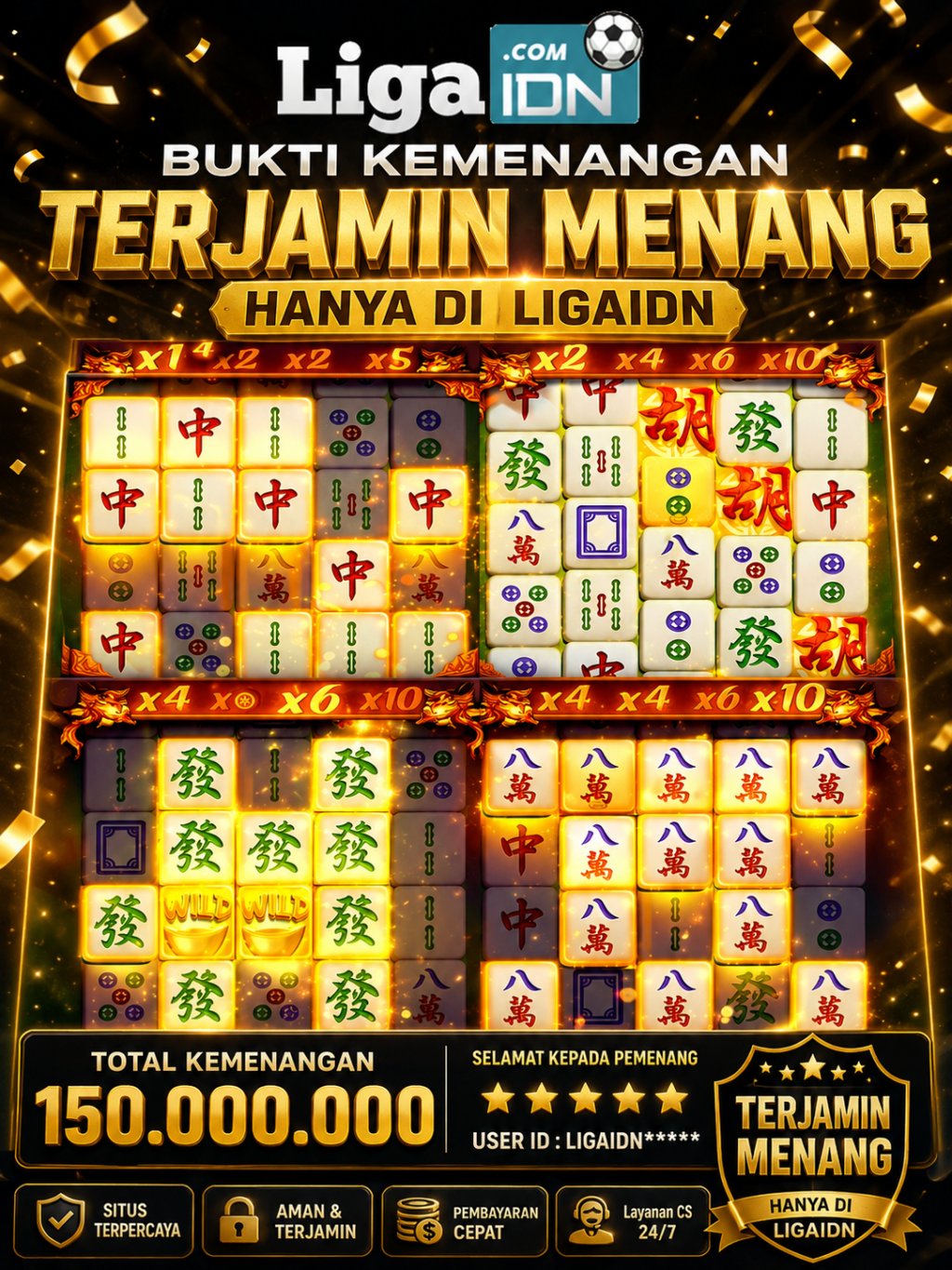 BUKTI KEMENANGAN MEMBER LIGAIDN TANGGAL 16 AGUSTUS 2026